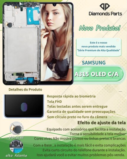 Tela FHD Samsung A315-OLED