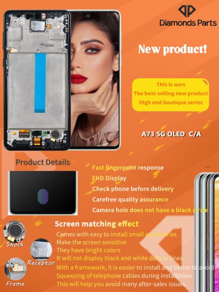 Tela FHD Samsung A73-5G-OLED